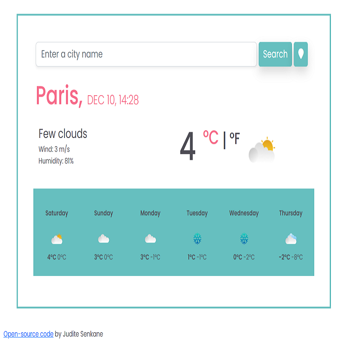 Weather App Preview